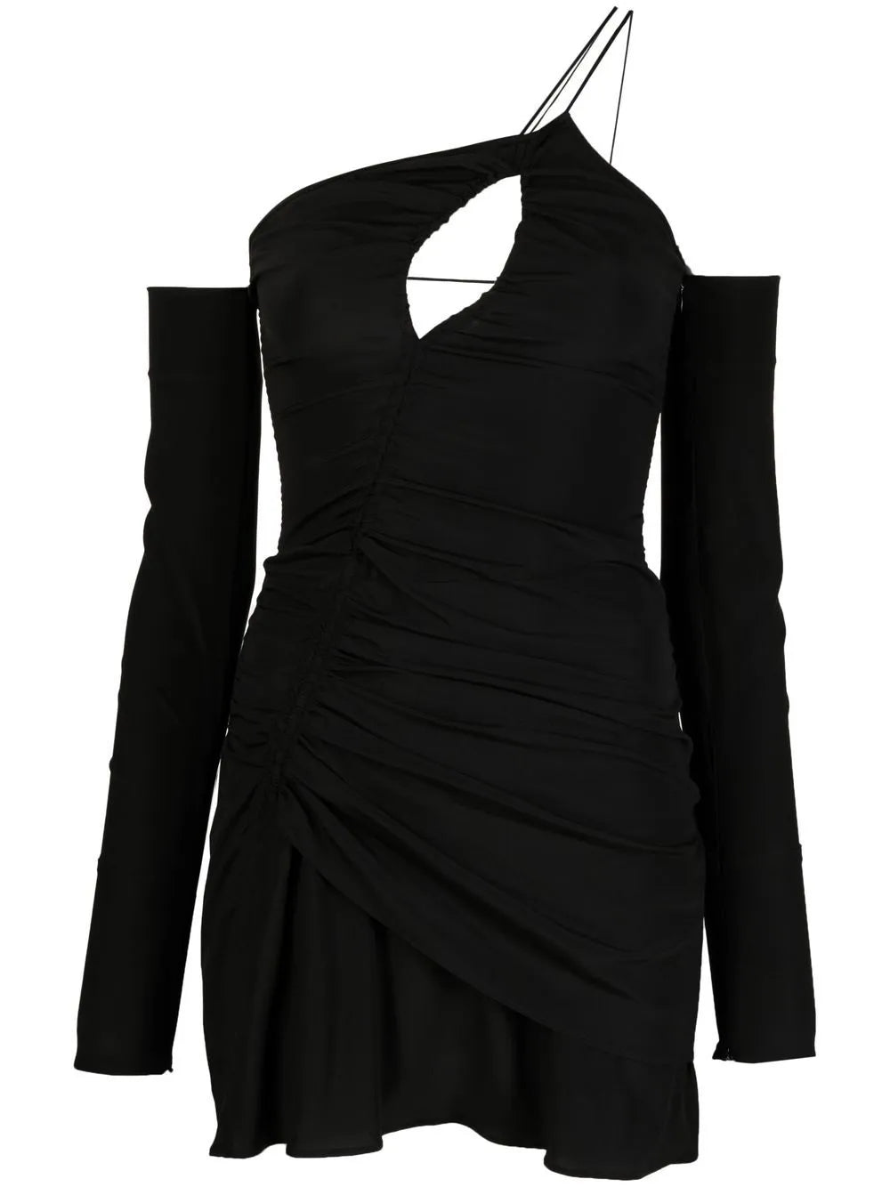 Cold-Shoulder Design Mini Dress