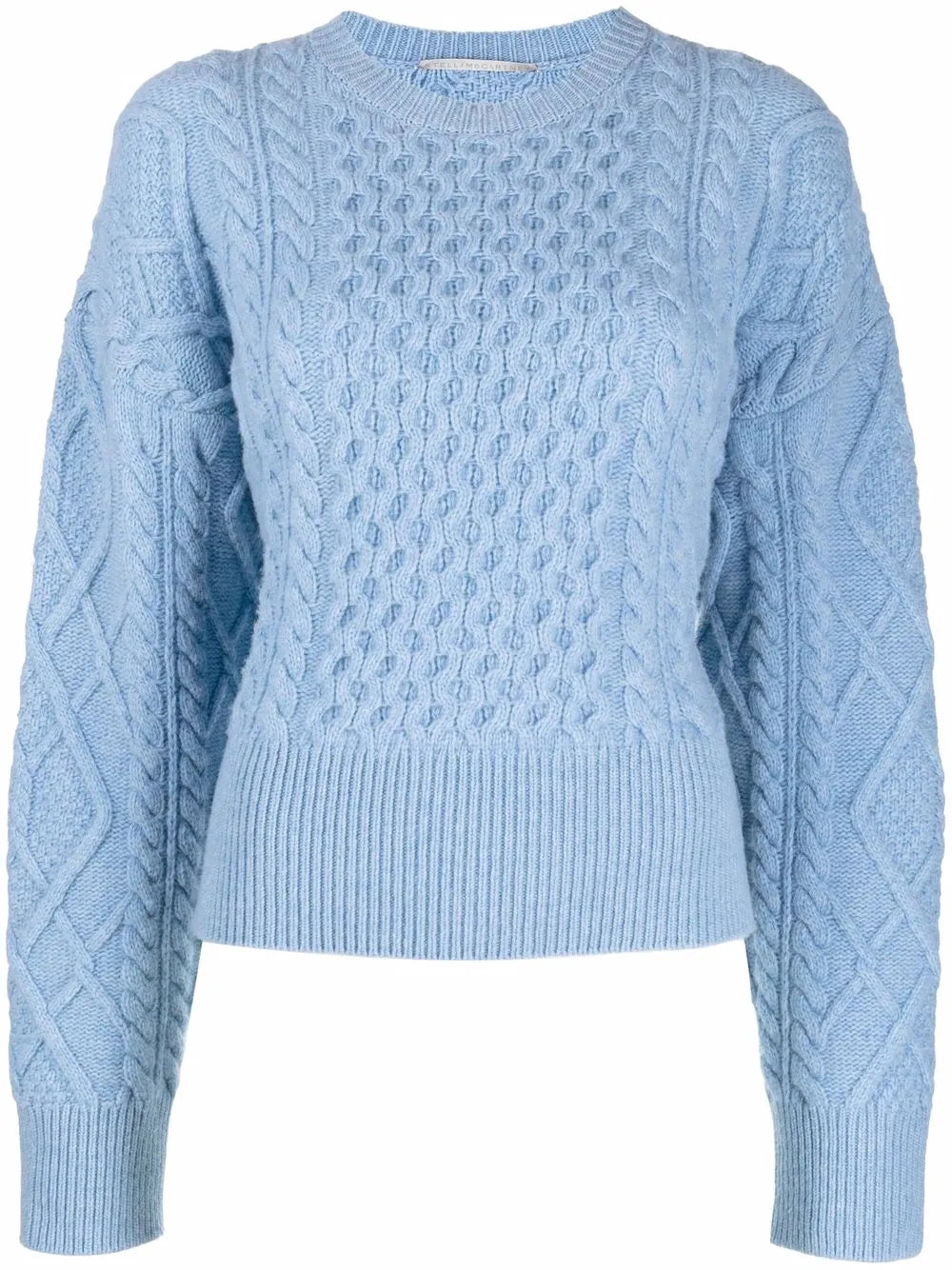 Aran-Knit Cropped Jumper