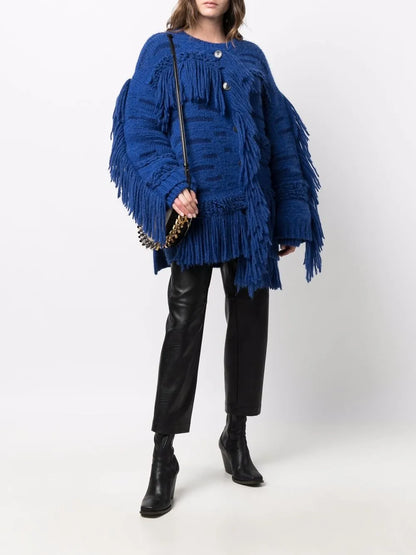 Oversized Fringed Jumper
