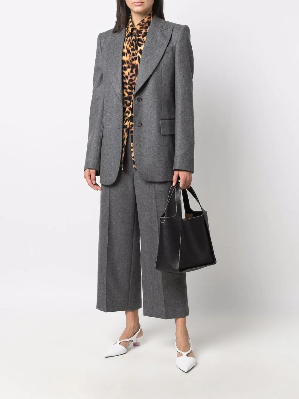 Cropped Flannel Trousers
