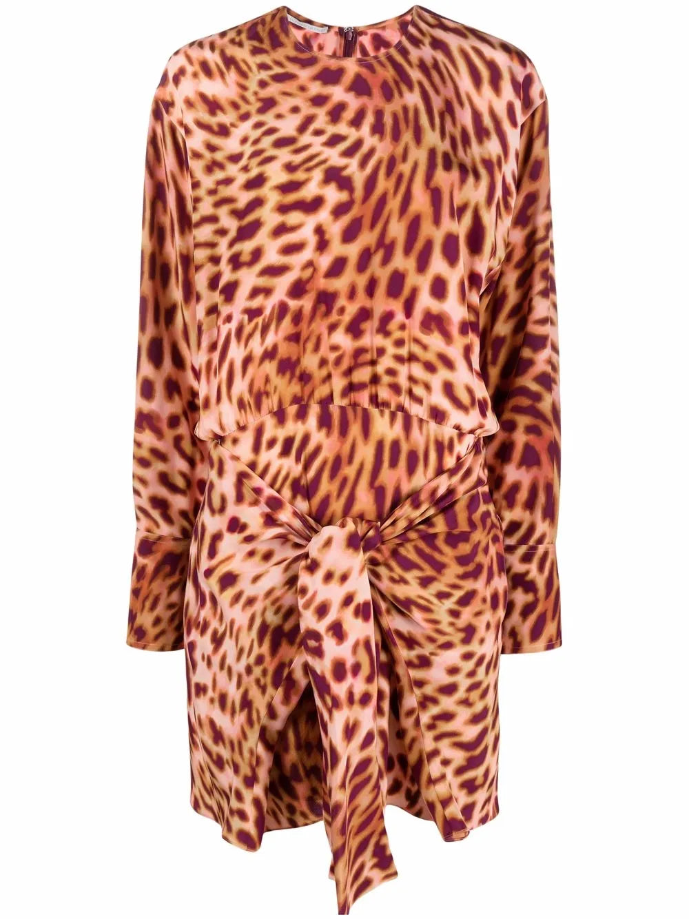Cheetah Print Knotted Mini Dress