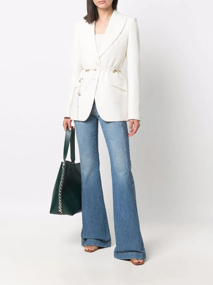 Belted Single-Breasted Blazer