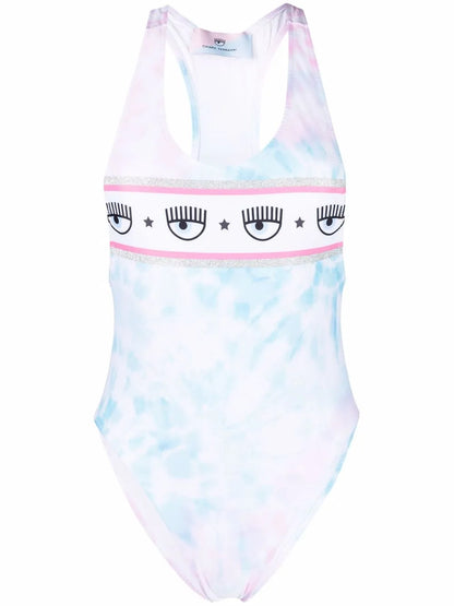 Tie-Dye Racer-Back One-Piece