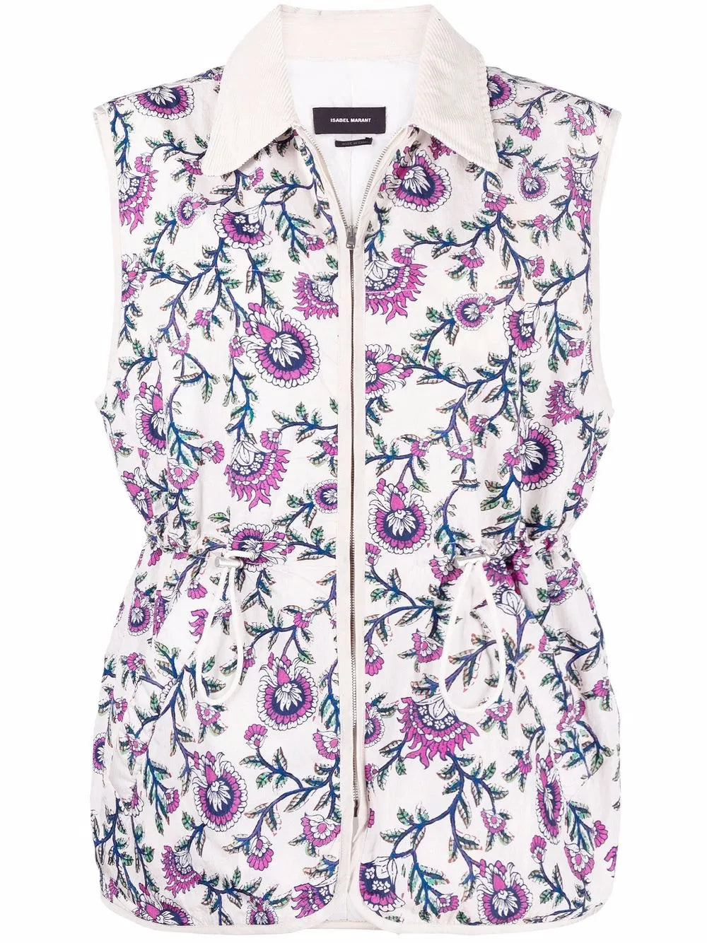 Floral-Print Gilet