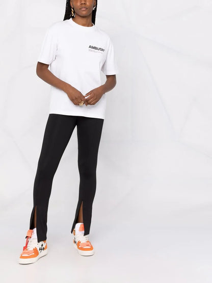 Skinny-Cut Flared Slit Trousers