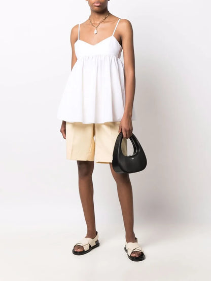 Spaghetti-Strap Peplum Top
