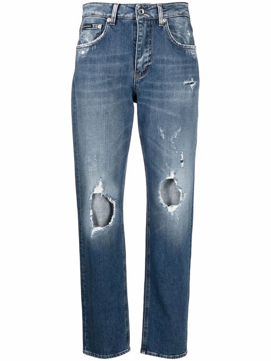 Distressed Boyfriend Jeans