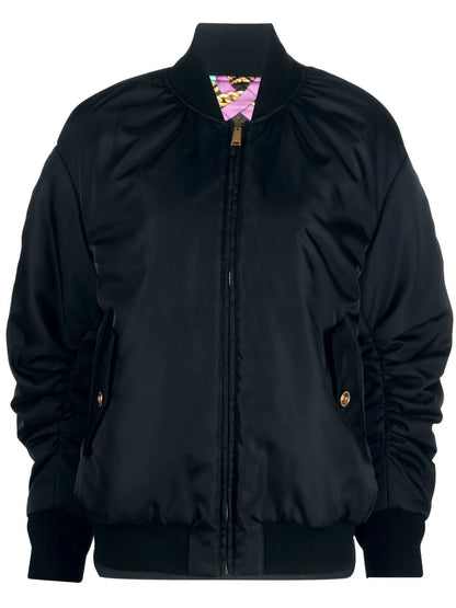 I Ventagli-Print Reversible Puffer Jacket