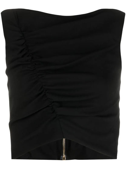 Gathered Sleeveless Top