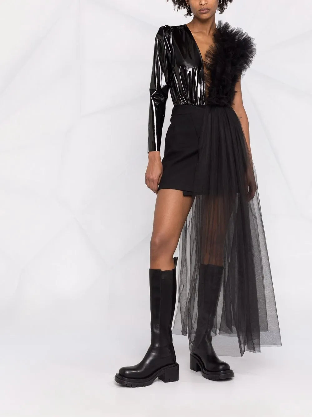 Ruffle-Detail Bodysuit