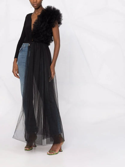 Ruffle-Detail Bodysuit