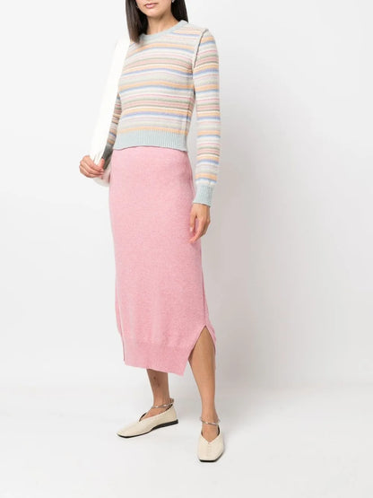 High-Waisted Knit Skirt