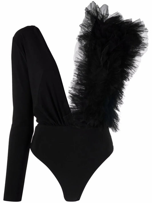 Ruffle-Detail Bodysuit