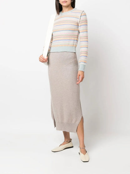 High-Waisted Knit Skirt