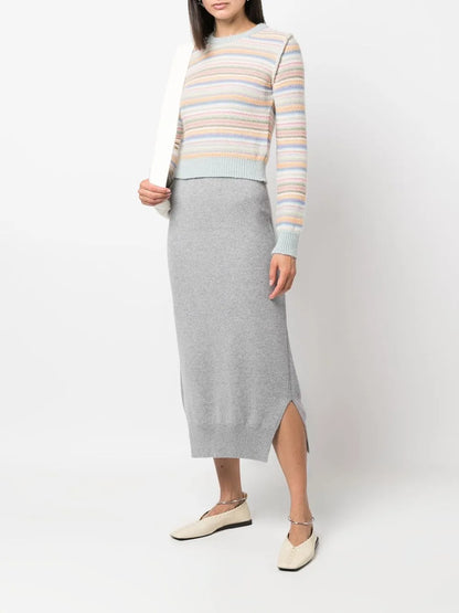 High-Waisted Knit Skirt