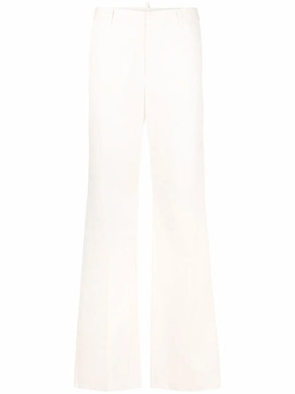 Straight-Leg Mid-Rise Trousers