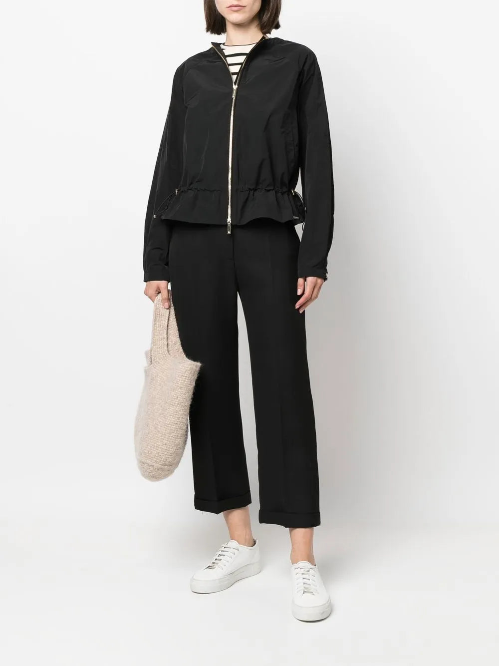 Round-Neck Zipped Jacket