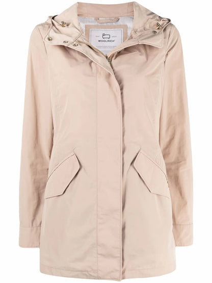 Summer Button-Front Parka Coat
