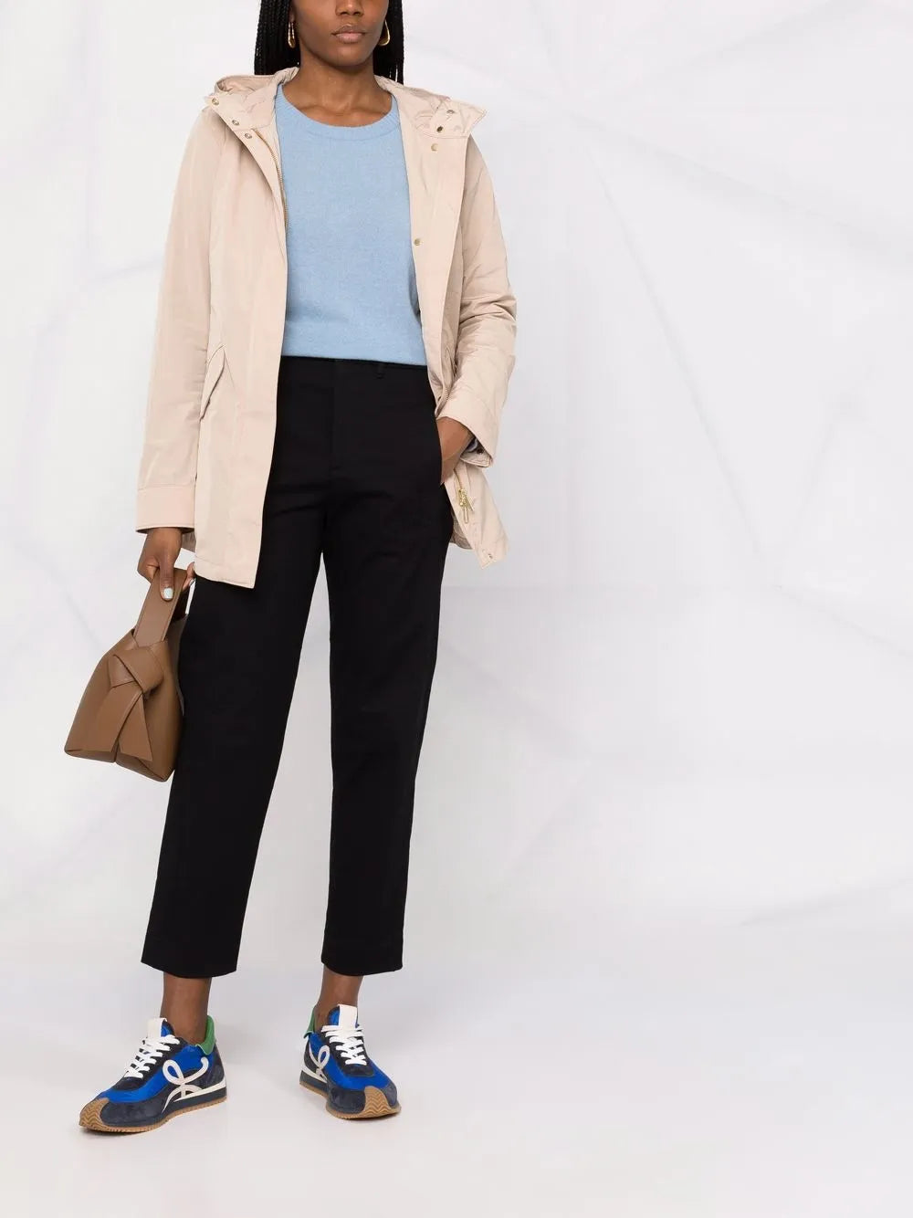 Summer Button-Front Parka Coat