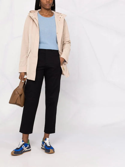 Summer Button-Front Parka Coat