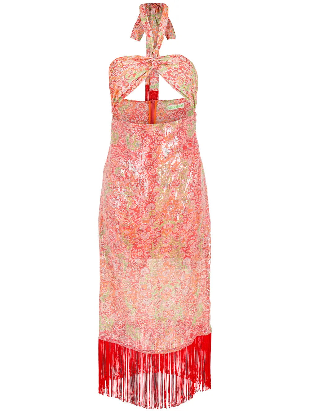 Paisley-Print Halterneck Midi Dress