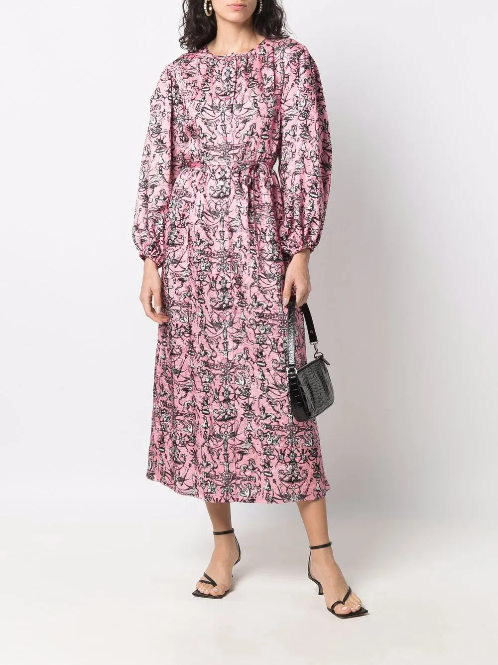 Printed Maxi Shirt Dress