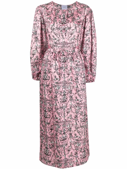 Printed Maxi Shirt Dress
