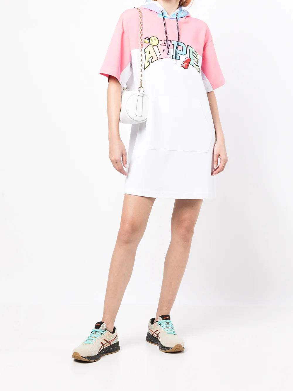 Logo-Print Hooded T-Shirt Dress