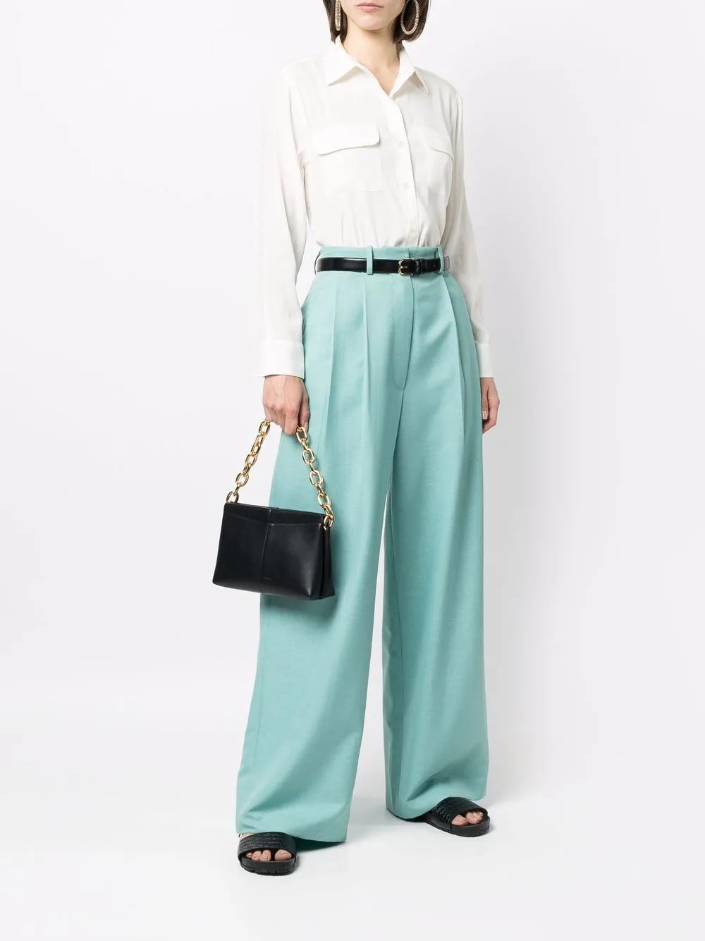 Long-Sleeve Silk Shirt