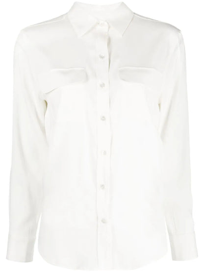 Long-Sleeve Silk Shirt