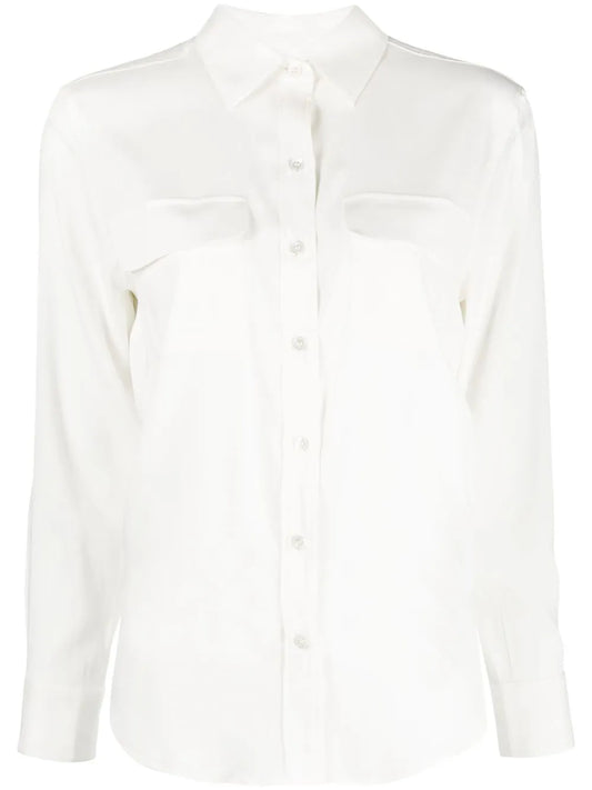 Long-Sleeve Silk Shirt