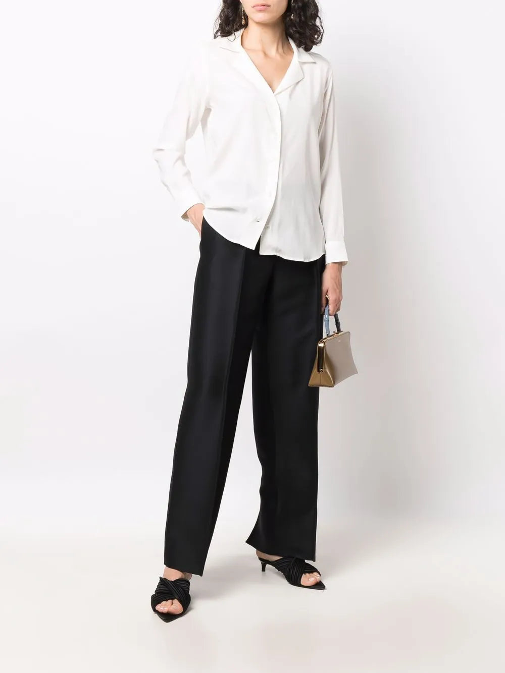 Long-Sleeve Silk Shirt