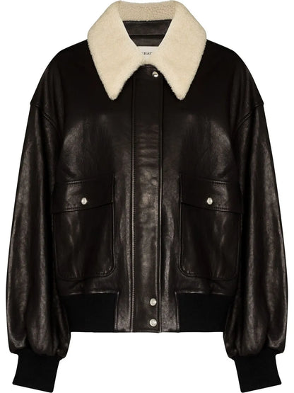 Shearling-Trim Collar Jacket