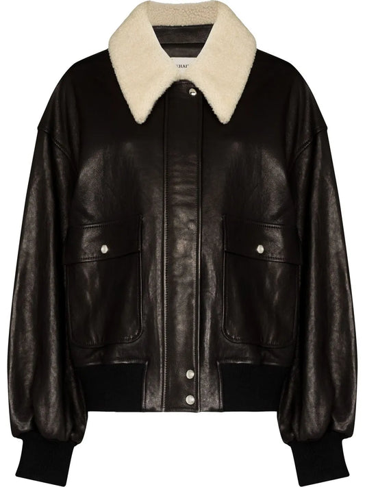 Shearling-Trim Collar Jacket