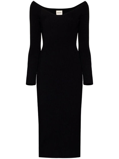 The Pia Ribbed-Knit Midi Dress