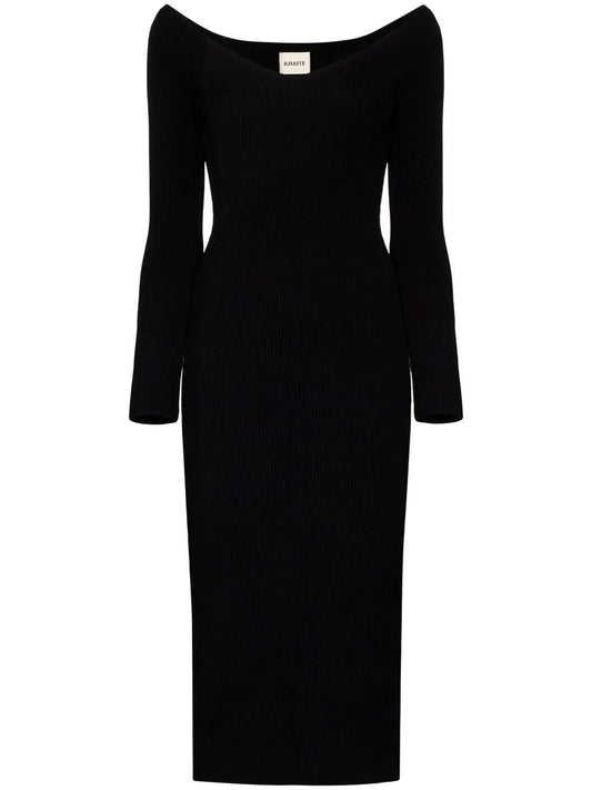 The Pia Ribbed-Knit Midi Dress