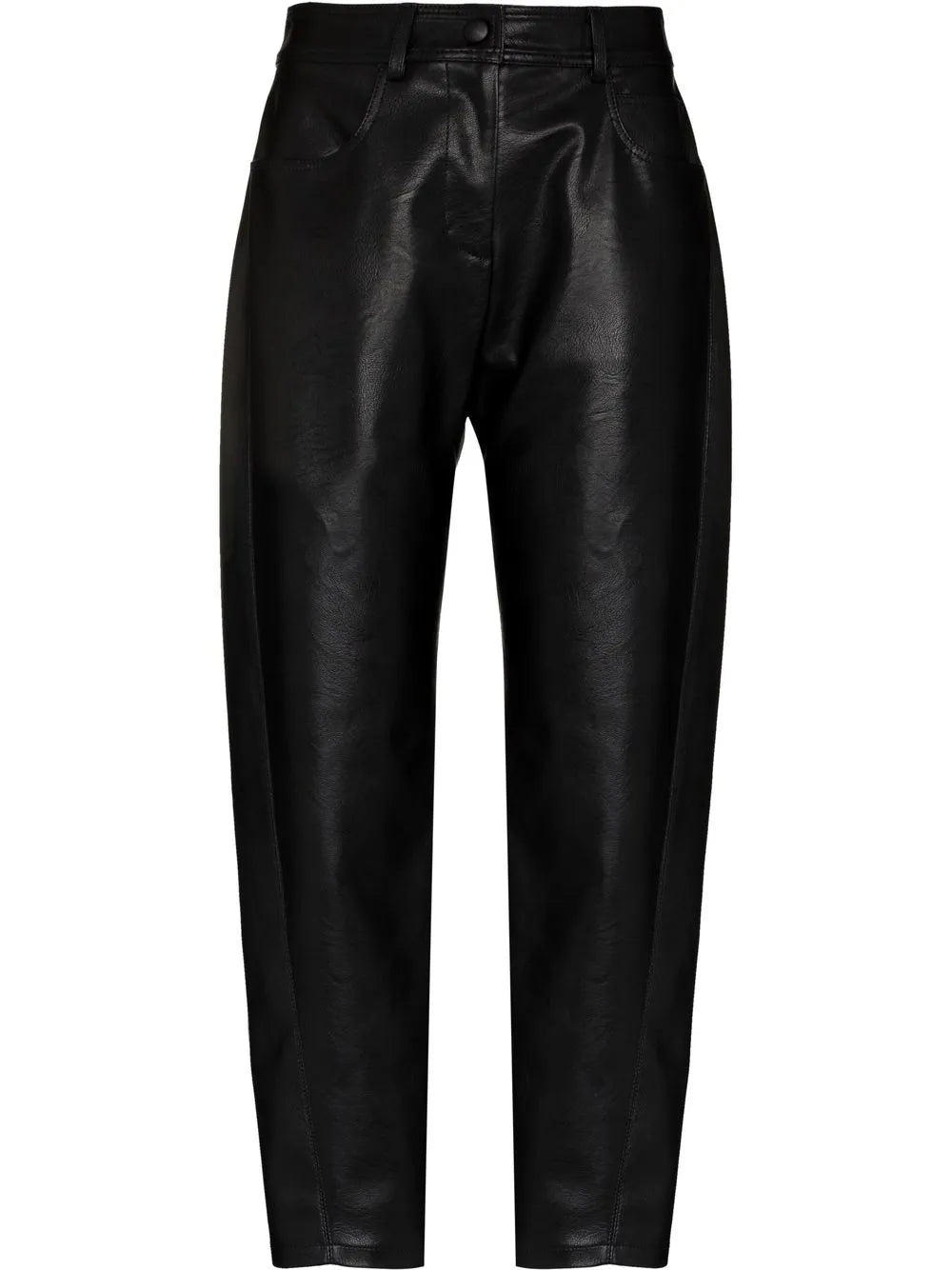 Straight-Leg Faux-Leather Trousers