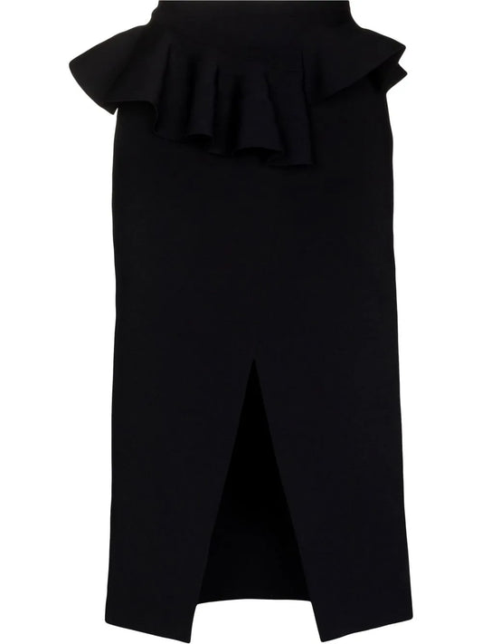 Ruffle-Detail High-Waisted Skirt