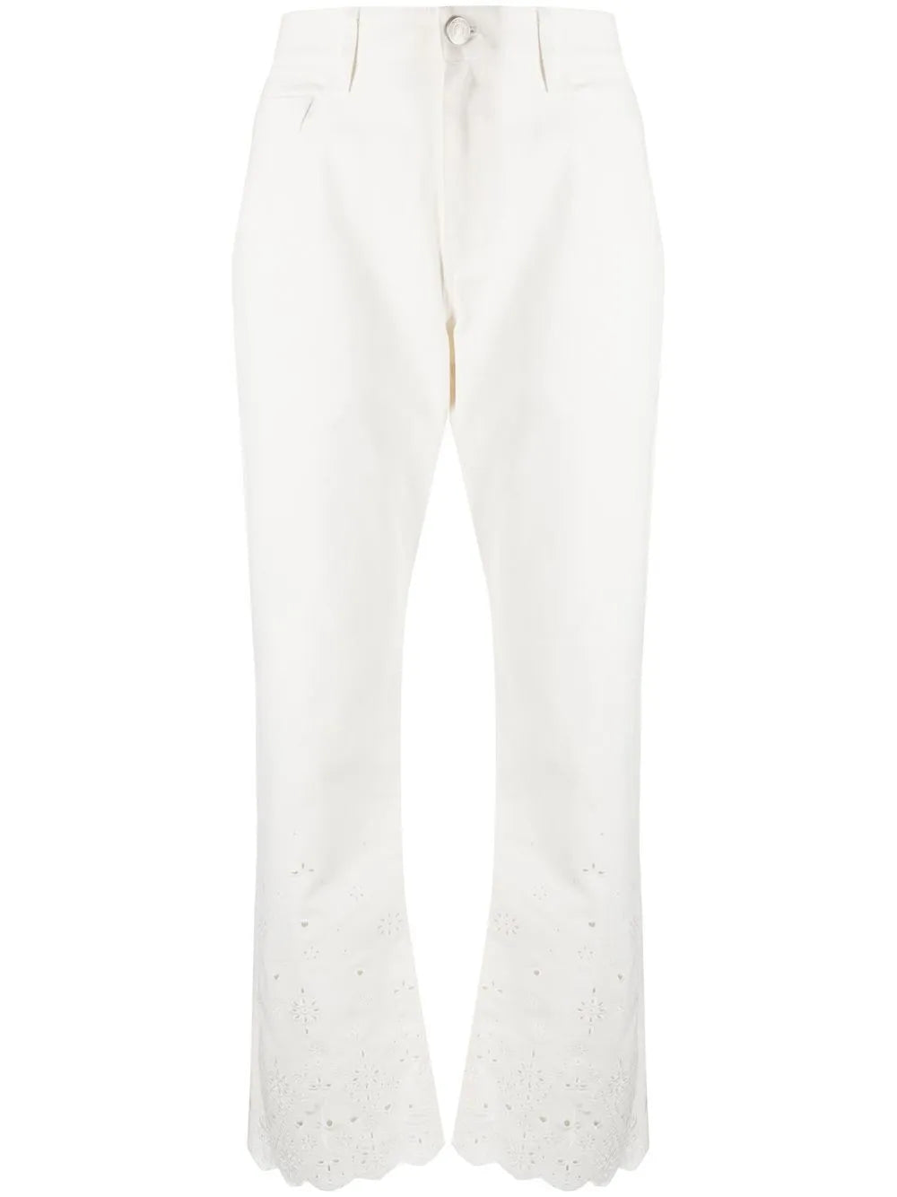 Noemie Eyelet-Embroidered Straight Jeans