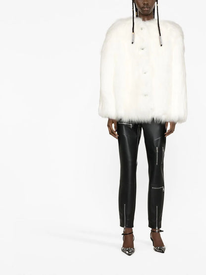 Panelled Faux-Leather Leggings