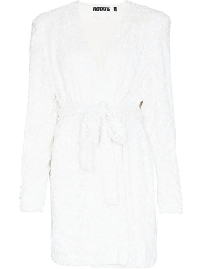 Samantha Sequin Wrap Dress