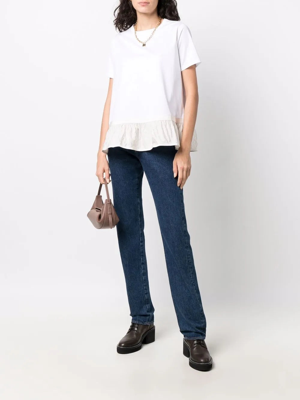 Ruffled-Hem T-Shirt