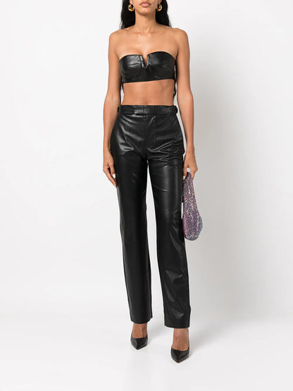 Maren Faux-Leather Trousers