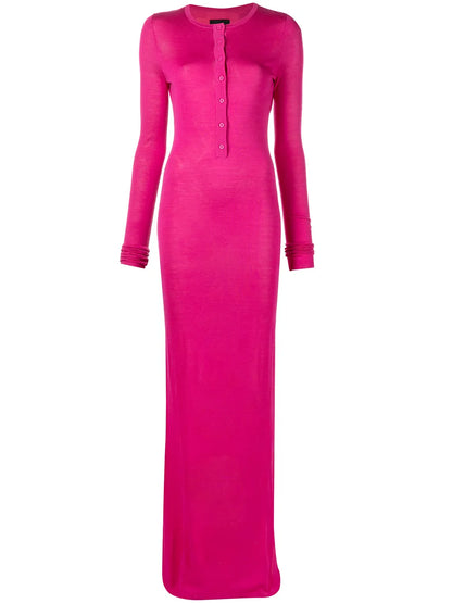 Ciaran Buttoned Silk Maxi Dress