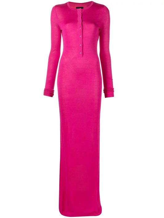 Ciaran Buttoned Silk Maxi Dress