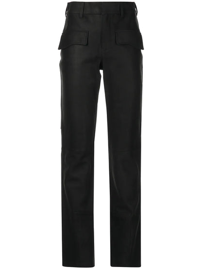 Skye Leather Slim-Fit Trousers