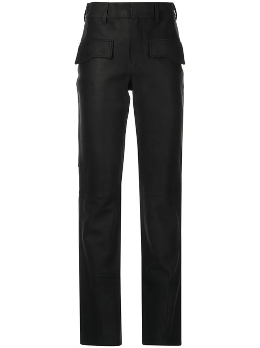 Skye Leather Slim-Fit Trousers