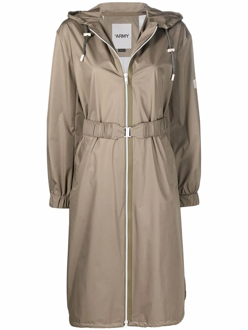 Belted-Waist Parka Coat