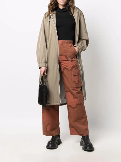 Belted-Waist Parka Coat