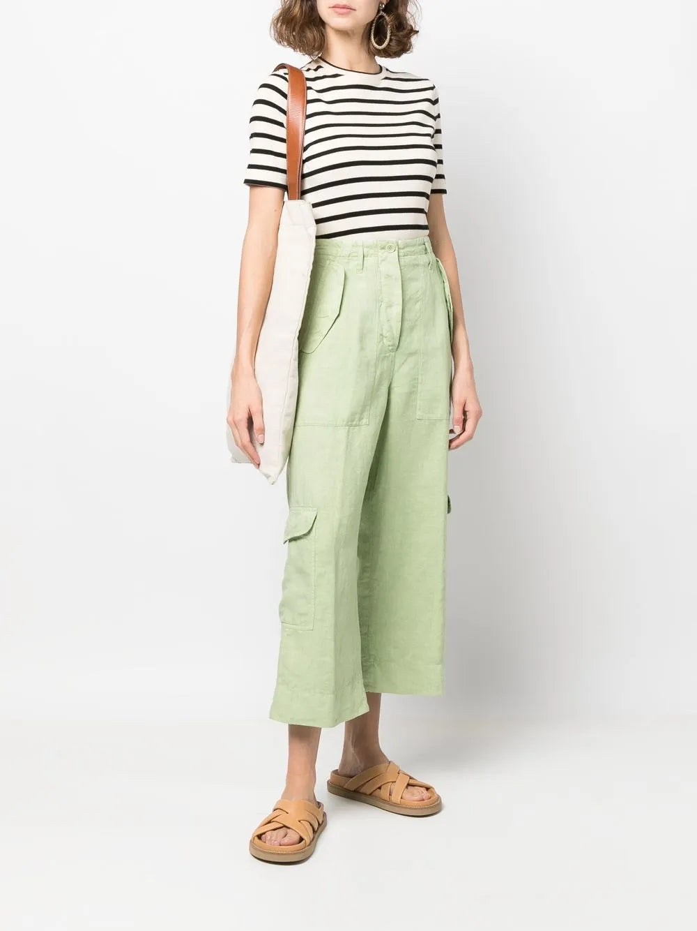 Cropped Straight-Leg Trousers